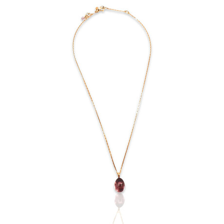 Superoro // 18K Rose Gold Amethyst Necklace // 20" // Pre-Owned