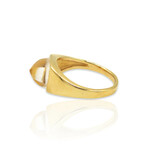 Superoro // 18K Yellow Gold Quartz Ring // Ring Size: 7 // Pre-Owned