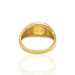 Superoro // 18K Yellow Gold Quartz Ring // Ring Size: 7 // Pre-Owned
