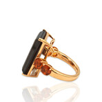 Superoro // 18K Rose Gold Smoky Quartz Ring // Ring Size: 6.5 // Pre-Owned