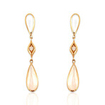 Kabana // 14K Yellow Gold Diamond + White Mother of Pearl Earrings I // Pre-Owned