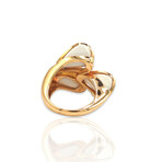 Superoro // 18K Rose Gold Diamond + Chalcedony Ring // Ring Size: 6.75 // New