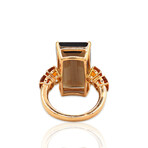 Superoro // 18K Rose Gold Smoky Quartz Ring // Ring Size: 6.5 // Pre-Owned