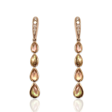 Kabana // 14K White Gold + Black Mother of Pearl Earrings // Pre-Owned