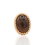 Carla Amorim // 18K Yellow Gold Smoky Quartz + Diamond Ring // Ring Size: 6.5 // Pre-Owned