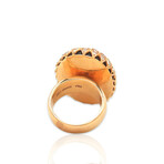 Carla Amorim // 18K Yellow Gold Smoky Quartz + Diamond Ring // Ring Size: 6.5 // Pre-Owned