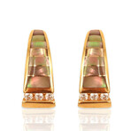 Kabana // 14K Yellow Gold Diamond + Black Mother of Pearl Earrings I // Pre-Owned