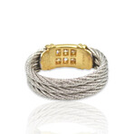 Fred Paris // Force 10 18K Yellow Gold 6 Diamond Ring // Ring Size: 4.25 // Pre-Owned