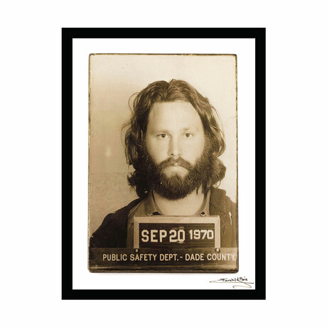 Jim Morrison 1970 Mugshot