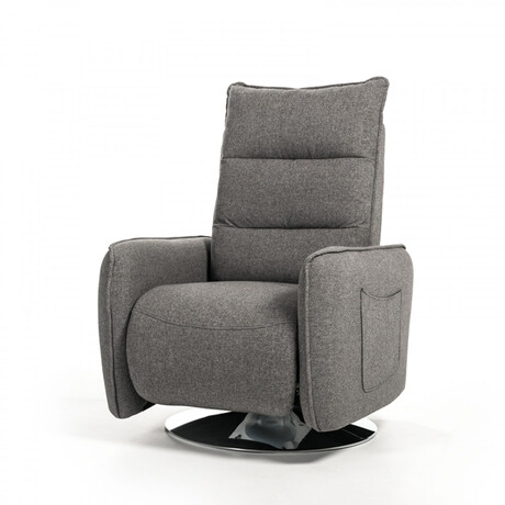 Fairfox // Modern Gray Fabric Recliner Chair