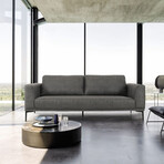 Jade // Modern Dark Gray Fabric Sofa