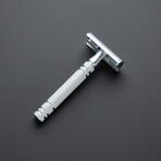 Feather Double Edge Razor + Stand // Stainless Steel