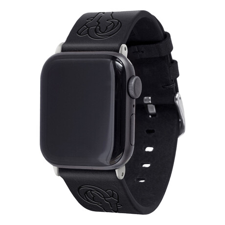 Los Angeles Rams Leather Apple Watch Band // Black (38/40/41mm + Long Band)