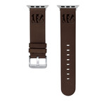 Cincinnati Bengals Leather Apple Watch Band // Brown (38/40/41mm + Long Band)