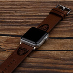 Las Vegas Raiders Leather Apple Watch Band // Brown (38/40/41mm + Long Band)