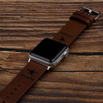 Dallas Cowboys Leather Apple Watch Band // Brown (38/40/41mm + Long Band)