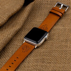 Los Angeles Rams Leather Apple Watch Band // Tan (38/40/41mm + Long Band)