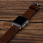 Los Angeles Rams Leather Apple Watch Band // Brown (38/40/41mm + Long Band)