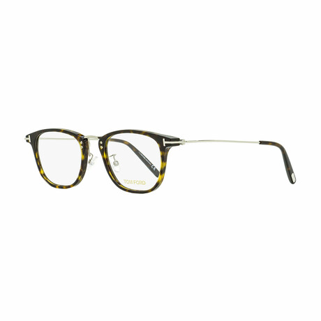 Tom Ford // Men's Alternative Fit Square Optical Frames // Dark Havana, Ruthenium