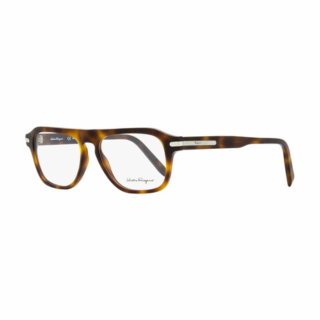 Salvatore Ferragamo // Men's Rectangular Shield Optical Frames // Tortoise