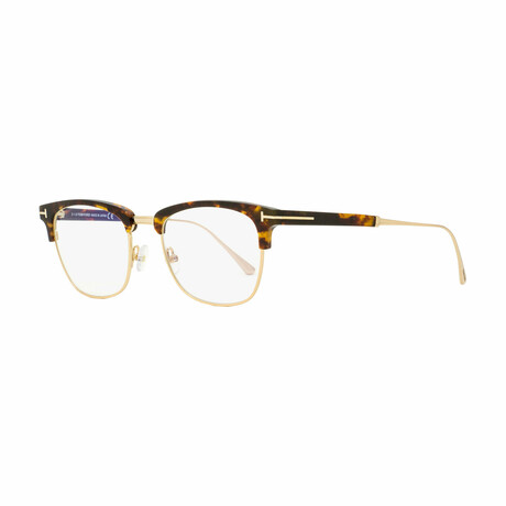 Tom Ford // Unisex Titanium Clubmaster Optical Frames // Vintage Havana, Gold
