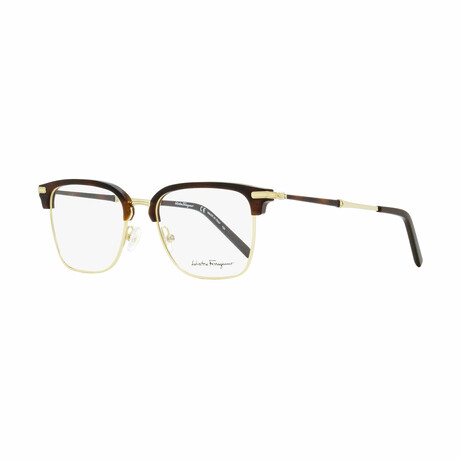 Salvatore Ferragamo // Men's Clubmaster Optical Frames // Tortoise, Gold