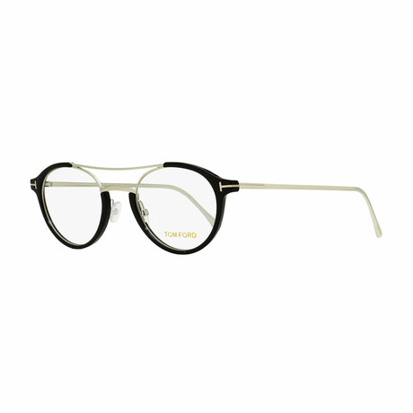 Tom Ford // Unisex Oval Browline Optical Frames // Black, Palladium