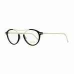 Tom Ford // Unisex Oval Browline Optical Frames // Black, Palladium
