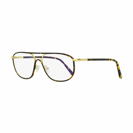 Tom Ford // Unisex Blue-Light Blocking Aviator Optical Frames // Havana, Gold