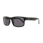 Salvatore Ferragamo // Men's Rectangular Sunglasses // Black + Gray