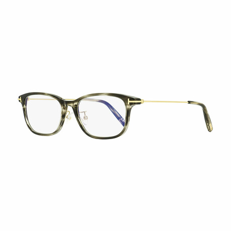Tom Ford // Men's Blue-Light Blocking Rectangular Optical Frames // Gray, Gold