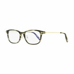 Tom Ford // Men's Blue-Light Blocking Rectangular Optical Frames // Gray, Gold