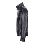 Wyatt Leather Jacket // Black (XL)