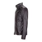 Trenton Leather Jacket // Brown (XS)