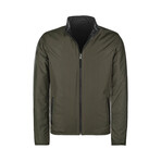 Logan Leather Jacket // Black + Green (S)