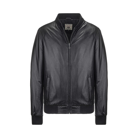 Greyson Leather Jacket // Black (4XL)