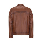 Enzo Leather Jacket // Whisky (L)