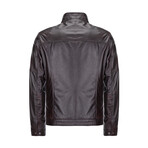 Trenton Leather Jacket // Brown (XL)