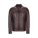 Orion Leather Jacket // Chestnut (3XL)
