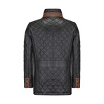 Axel Leather Jacket // Black Zig (L)