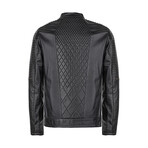 Logan Leather Jacket // Black + Green (3XL)