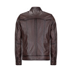 Orion Leather Jacket // Chestnut (3XL)