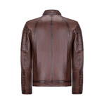 Ezra Leather Jacket // Chestnut (XS)