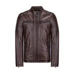 Kendric Leather Jacket // Chestnut (S)