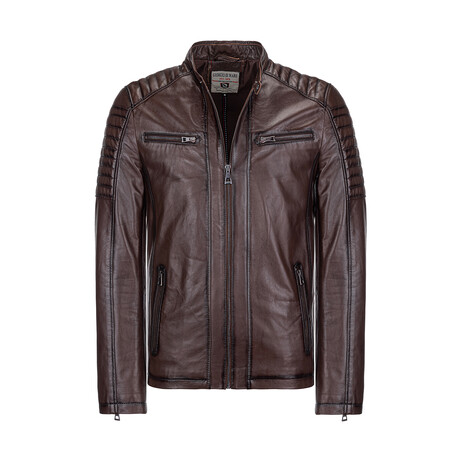 Kendric Leather Jacket // Chestnut (XS)
