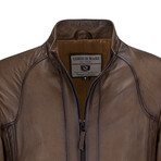 Stephen Leather Jacket // Whisky  (XL)