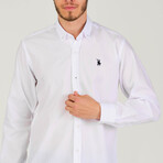 Button Up w/ Black Logo // White (S)