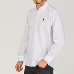 Button Up w/ Black Logo // White (S)