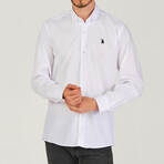 Button Up w/ Black Logo // White (S)