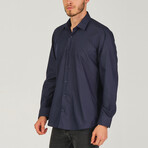 Finn Button Up Shirt // Dark Blue (Small)